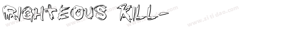 Righteous Kill字体转换